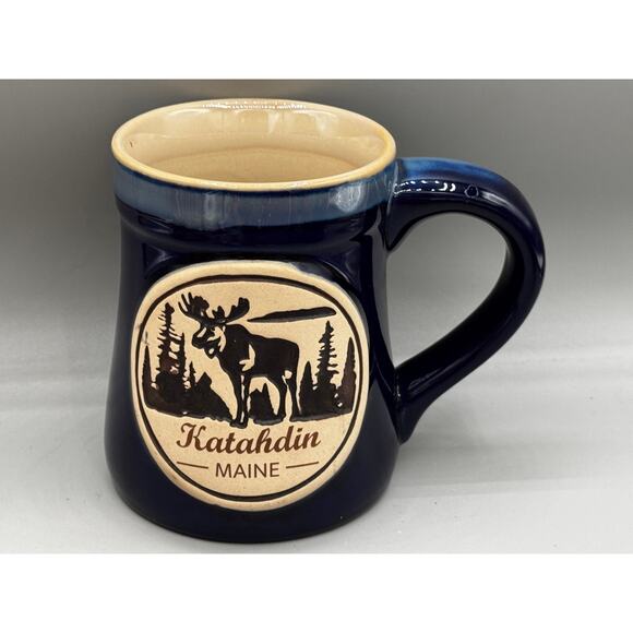 Katahdin Maine Moose Pottery Mug - Picture 1 of 4